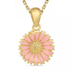 margriet pink ketting in verguld sterlingzilver met hanger in verguld sterlingzilver - Marie
