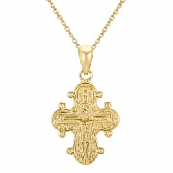 dagmarkruis ketting met hanger in verguld sterlingzilver