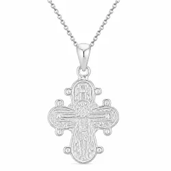dagmarkruis ketting met hanger in zilver