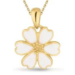 margriet hanger met ketting in verguld sterlingzilver - Magda