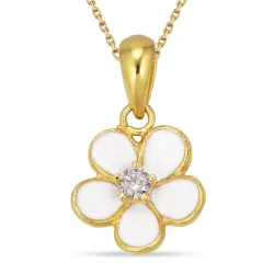 margriet hanger met ketting in verguld sterlingzilver - Majse