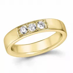 diamant mémoire ring in 14 karaat goud 0,30 ct