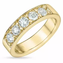 diamant mémoire ring in 14 karaat goud 0,75 ct