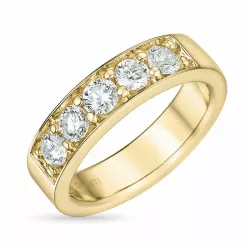 diamant mémoire ring in 14 karaat goud 0,75 ct