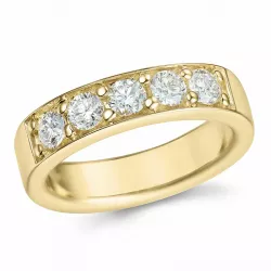 diamant mémoire ring in 14 karaat goud 1,0 ct
