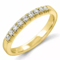 Diamant mémoire ring in 14 karaat goud 0,24 ct