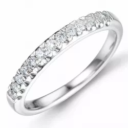 Diamant mémoire ring in 14 karaat witgoud 0,24 ct