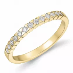 diamant mémoire ring in 14 karaat goud 0,26 ct