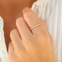 Diamant mémoire ring in 14 karaat goud 0,25 ct