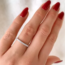 Diamant mémoire ring in 14 karaat witgoud 0,25 ct