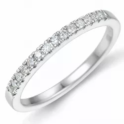 Diamant mémoire ring in 14 karaat witgoud 0,15 ct
