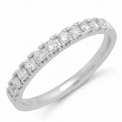 Diamant mémoire ring in 14 karaat witgoud 0,40 ct