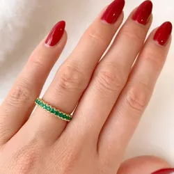 smaragd mémoire ring in 14 karaat goud 0,59 ct