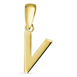 letter v hanger in 8 karaat goud - My Letter