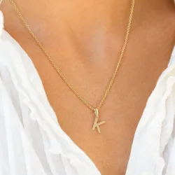 letter k hanger in 8 karaat goud - My Letter