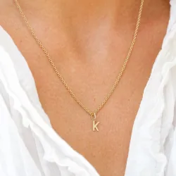 letter k hanger in 8 karaat goud - My Letter
