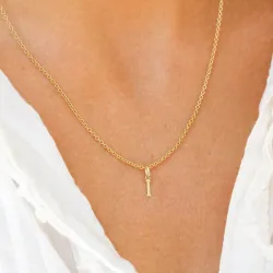 letter i hanger in 8 karaat goud - My Letter