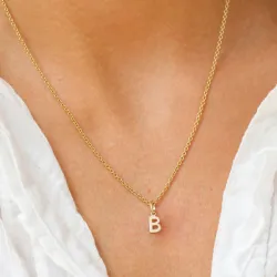 letter b hanger in 8 karaat goud - My Letter
