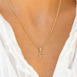 letter f hanger in 8 karaat goud - My Letter
