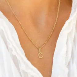 letter c hanger in 8 karaat goud - My Letter