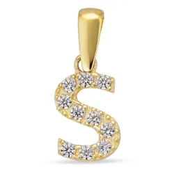 letter s hanger in 8 karaat goud - My Letter