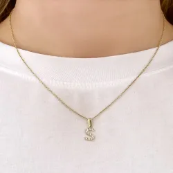 letter s hanger in 8 karaat goud - My Letter