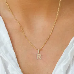 letter r hanger in 8 karaat goud - My Letter