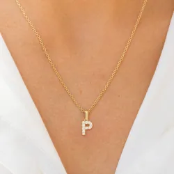 letter p hanger in 8 karaat goud - My Letter