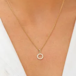 letter o hanger in 8 karaat goud