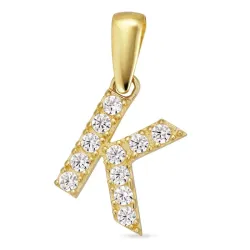 letter k hanger in 8 karaat goud - My Letter