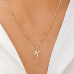 letter k hanger in 8 karaat goud - My Letter