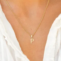 letter p hanger in 8 karaat goud - My Letter