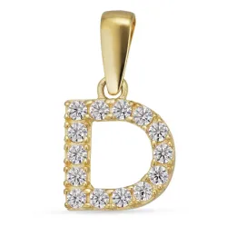 letter d hanger in 8 karaat goud - My Letter