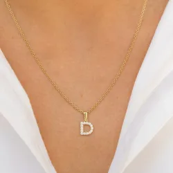 letter d hanger in 8 karaat goud - My Letter
