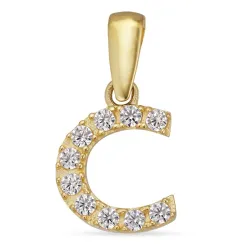 letter c hanger in 8 karaat goud - My Letter