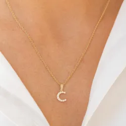 letter c hanger in 8 karaat goud - My Letter