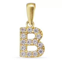 letter b hanger in 8 karaat goud