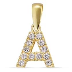 letter a hanger in 8 karaat goud - My Letter
