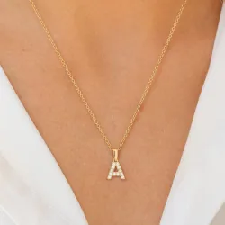 letter a hanger in 8 karaat goud - My Letter