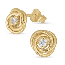 oorbellen in 8 karaat goud met zirkoon - Gold Collection