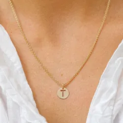 letter t hanger in 8 karaat goud - My Letter