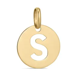 letter s hanger in 8 karaat goud - My Letter