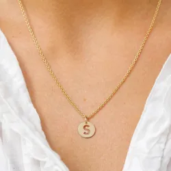 letter s hanger in 8 karaat goud - My Letter