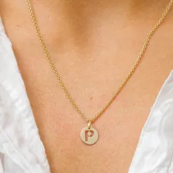 letter p hanger in 8 karaat goud
