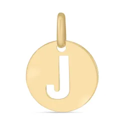 letter j hanger in 8 karaat goud