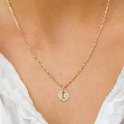 letter i hanger in 8 karaat goud - My Letter