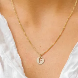 letter f hanger in 8 karaat goud - My Letter