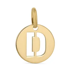 letter d hanger in 8 karaat goud