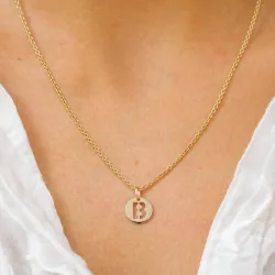 letter b hanger in 8 karaat goud - My Letter