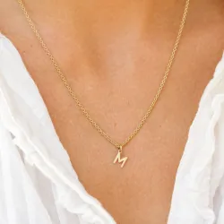 letter m hanger in 8 karaat goud - My Letter